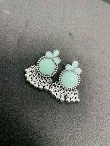 Combo Of 2 Pair Silver Oxidized Earrings And Stud