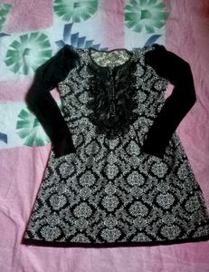 Black woolen sweater Dress