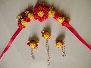 Beautiful Red Yellow Flower Jewellery