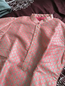 Pink Embroidered Kurta