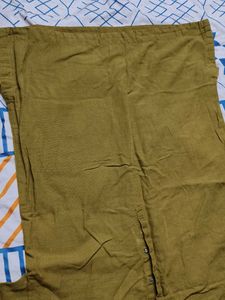 Kalkaram Studio Men Olive Green Cotton Kurta