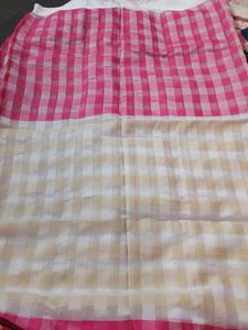 Cotton Blend Striped Saree