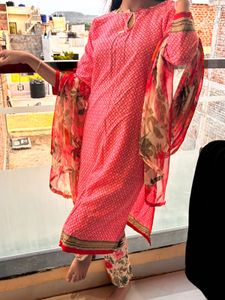 Coral Printed Salwar Kameez Suit