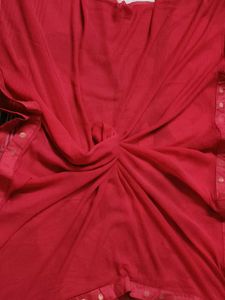 Women Saree Mall Silk Blend Zari Pink Suit Fabric