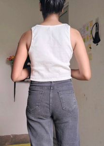 New Grey Straight Jeans...