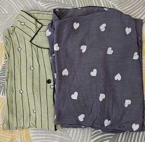 Heart Print Pajama Set