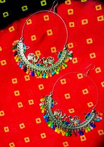 Girlish Multicolour BeadsPeacock Earring