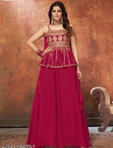 Elegant Peplum Kurta Palazzo Set