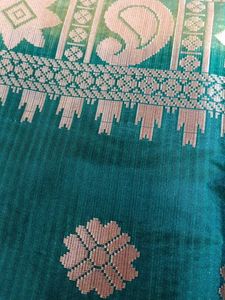 Elegant Green &amp; Gold Saree