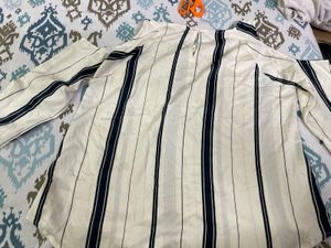 Striped Cold Shoulder Top