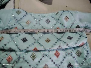 Light Blue Embellished Kurti