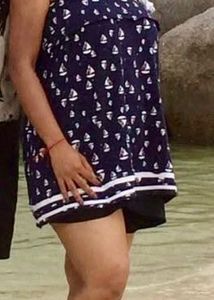 Navy Blue Casual Top