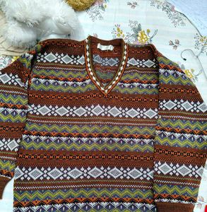 Patterned Knit Sweater