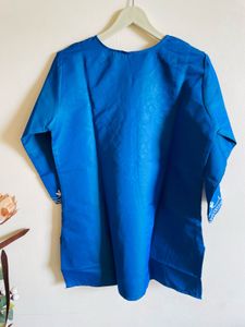 Blue Embroidered Kurta