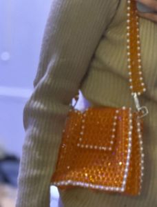 Orange Beaded Shoulder Bag