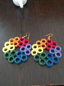 Rainbow Circle Earrings