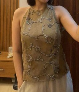 Embellished Sleeveless Top