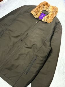 Fur Collar Brown Jacket