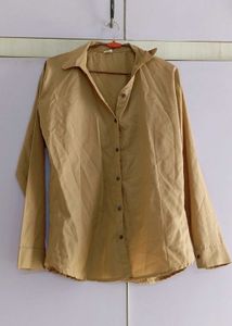 Beige Button-Down Shirt