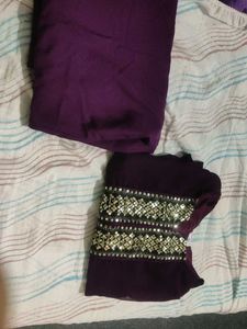 Purple Dress with Sequin Detail