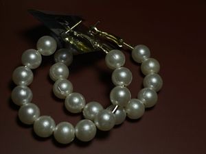 Pearl Hoop Earrings