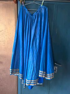 Blue & Gold Maxi Skirt