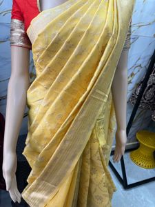 COTTON FESTIVE SAREE WITH BLOUSE
