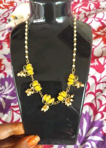 Yellow Lotus Necklace