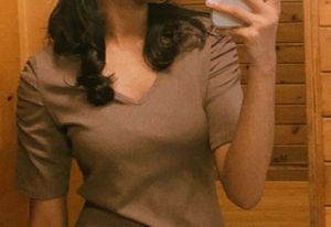 Mauve Knit Midi Dress