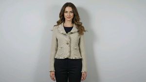 Tweed Fringed Blazer