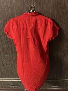 Red Button-Down Dress