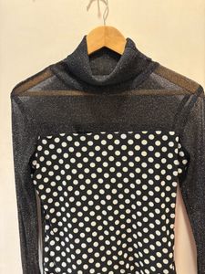 Beautiful Turtleneck Mesh Top