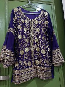 Elegant Purple Embroidered Kurta