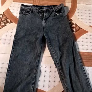 Acid Wash Straight Leg Jeans