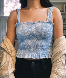 Floral Smocked Tank Top