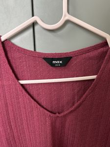 Rose Pink Top with frill Sleeves