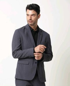 Rare Rabbit Men's Grey Patterned Blazer, L Size