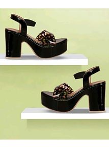 Floral Platform Sandals
