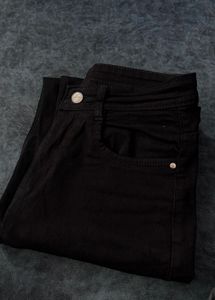 Straight Jet Black Jeans For Women