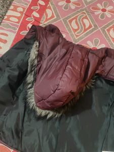 Burgundy Puffer Jacket