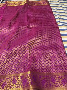 Saree With Unstitched Machine Embroidery Blouse Bi