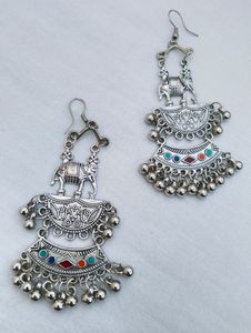 Layered Oxidized Earrings