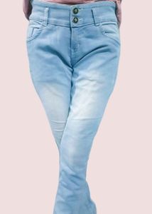 Women Slim Fit Mid-rise Light Blue Denim Jeans