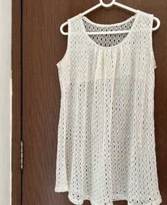 Summer White Net Dress