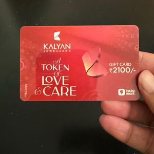 Kalyan Jewellers Gift Card Worth 2100