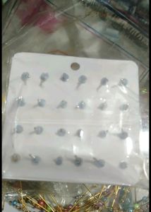 Set Of 12 Pairs Silver Earrings