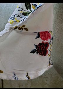 Floral White Top