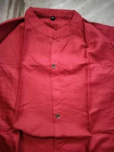 Red Printed Kurta Set