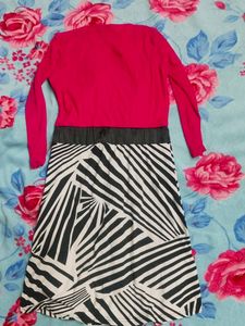 Chic Pink &amp; Striped Dress