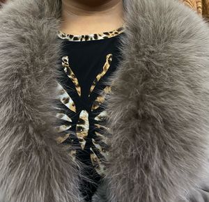 Fur Collar Grey Coat